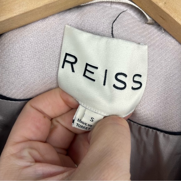 Reiss Lavender Button Wool Coat Jacket - Picture 2 of 5